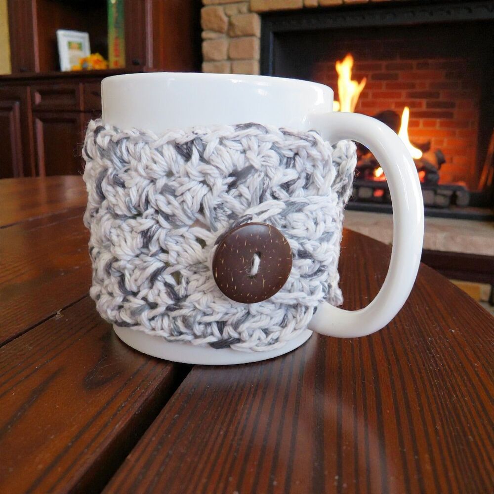 Crochet Cup Cozy, Handmade Coffee Mug or Tea Warmer, Gift Under Ten